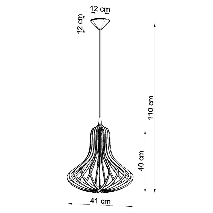 Lestenec na vrvici ELZA 1xE27/60W/230V