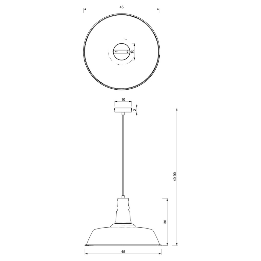 Lestenec na vrvici ENZO 1xE27/60W/230V bela/roza