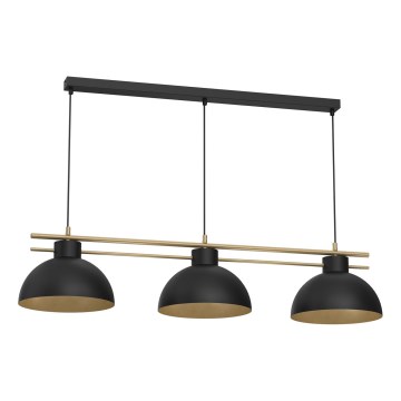 Lestenec na vrvici ESTATE 3xE27/15W/230V črna