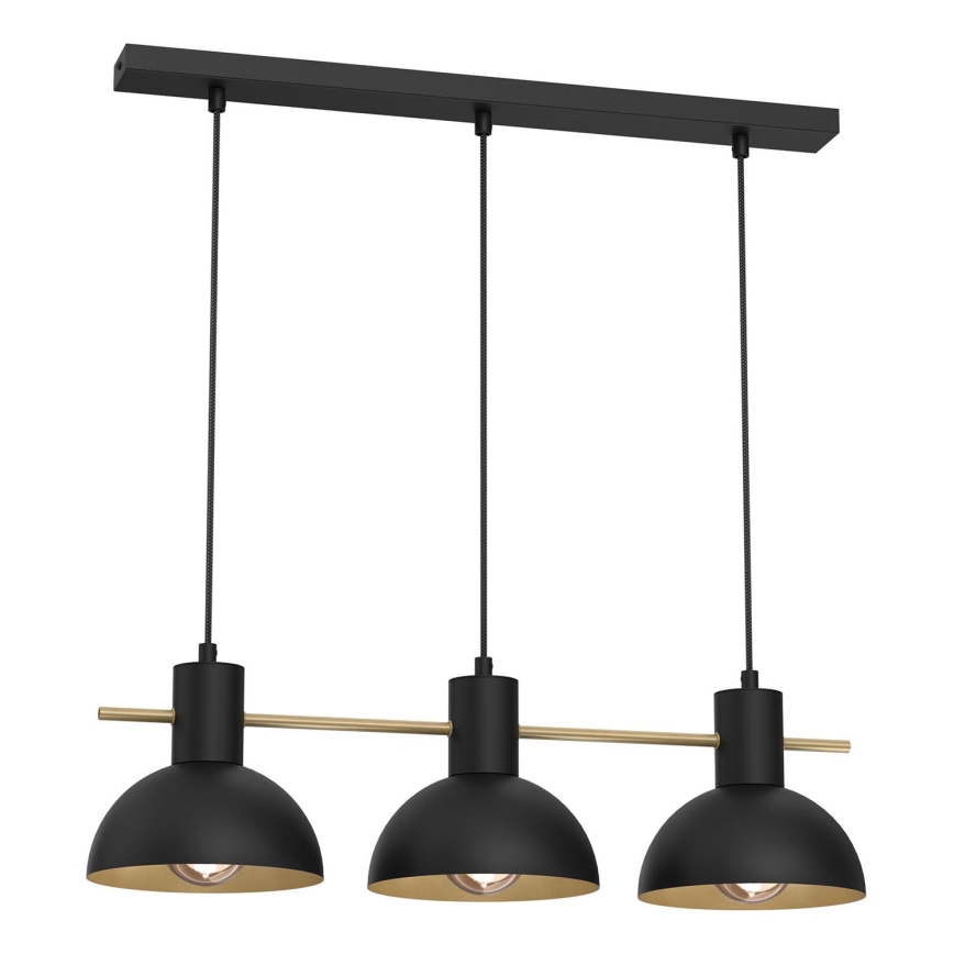 Lestenec na vrvici ESTATE MINI 3xE27/15W/230V črna