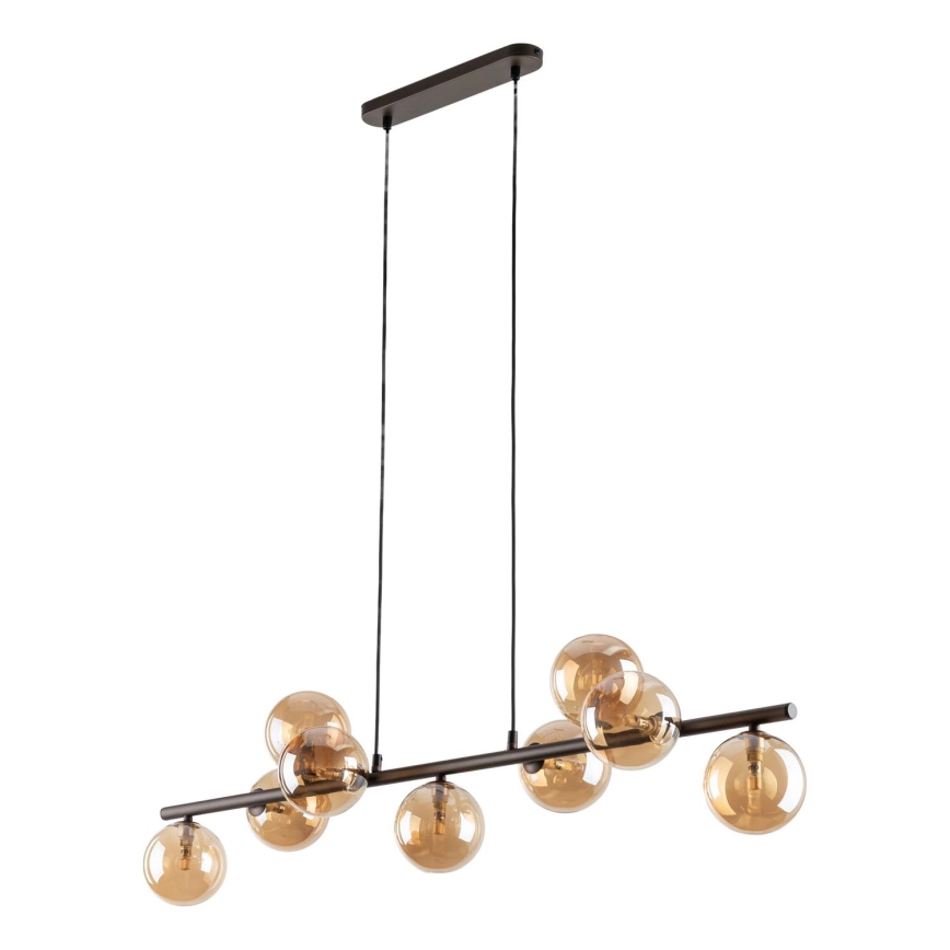 Lestenec na vrvici ESTERA 9xG9/6W/230V rjava/dimna bež