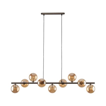 Lestenec na vrvici ESTERA 9xG9/6W/230V rjava/dimna bež