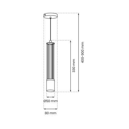 Lestenec na vrvici ESTILO 1xGU10/40W/230V črna