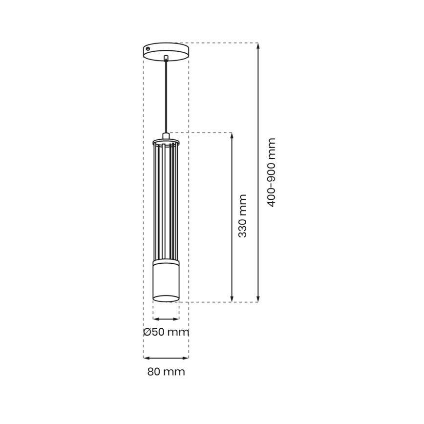 Lestenec na vrvici ESTILO 1xGU10/40W/230V črna