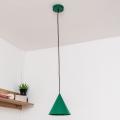 Lestenec na vrvici ETNA 1xE27/15W/230V pr. 18,5 cm zelen