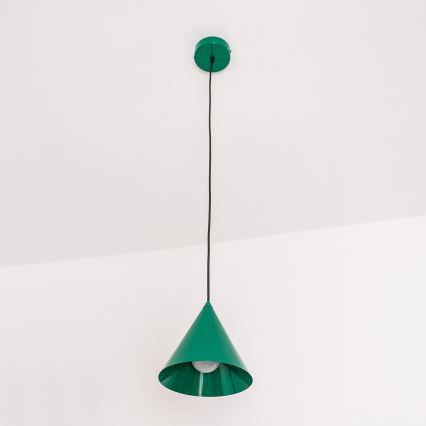 Lestenec na vrvici ETNA 1xE27/15W/230V pr. 18,5 cm zelen