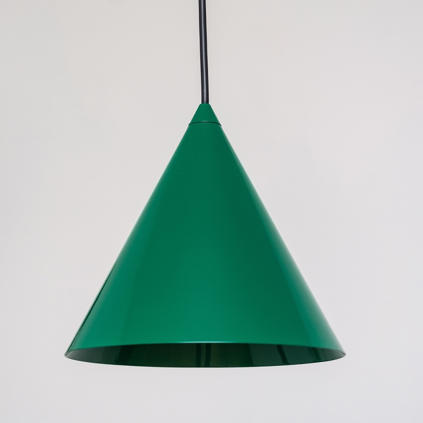 Lestenec na vrvici ETNA 1xE27/15W/230V pr. 18,5 cm zelen