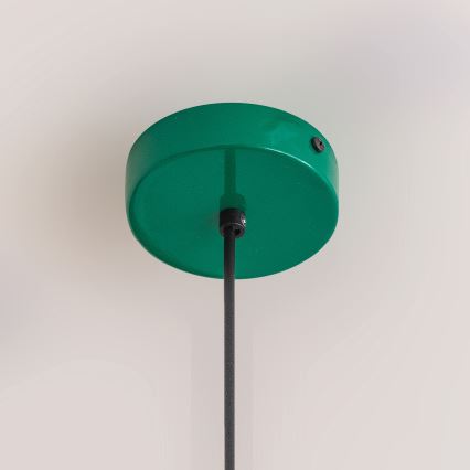 Lestenec na vrvici ETNA 1xE27/15W/230V pr. 18,5 cm zelen
