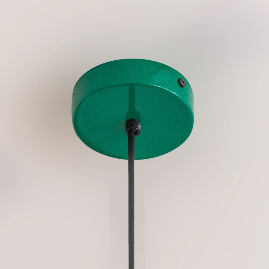 Lestenec na vrvici ETNA 1xE27/15W/230V pr. 18,5 cm zelen