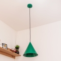 Lestenec na vrvici ETNA 1xE27/15W/230V, premer 25 cm, zelen