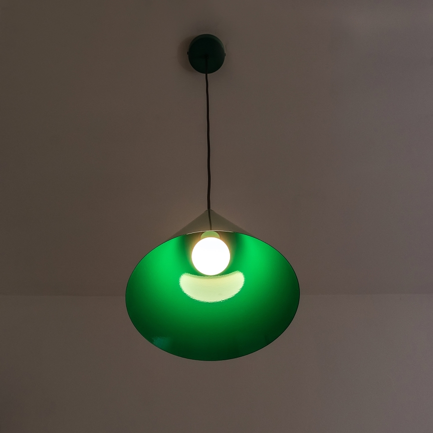 Lestenec na vrvici ETNA 1xE27/15W/230V, premer 25 cm, zelen