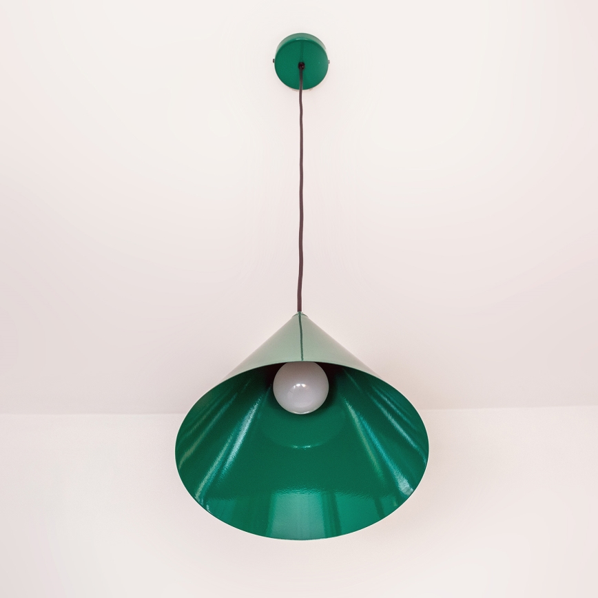 Lestenec na vrvici ETNA 1xE27/15W/230V, premer 25 cm, zelen