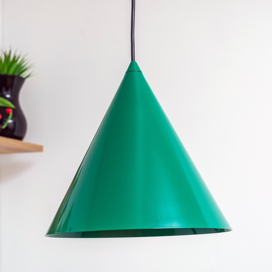 Lestenec na vrvici ETNA 1xE27/15W/230V, premer 25 cm, zelen