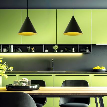 Lestenec na vrvici ETNA II 1xE27/15W/230V, premer 25 cm, zelen