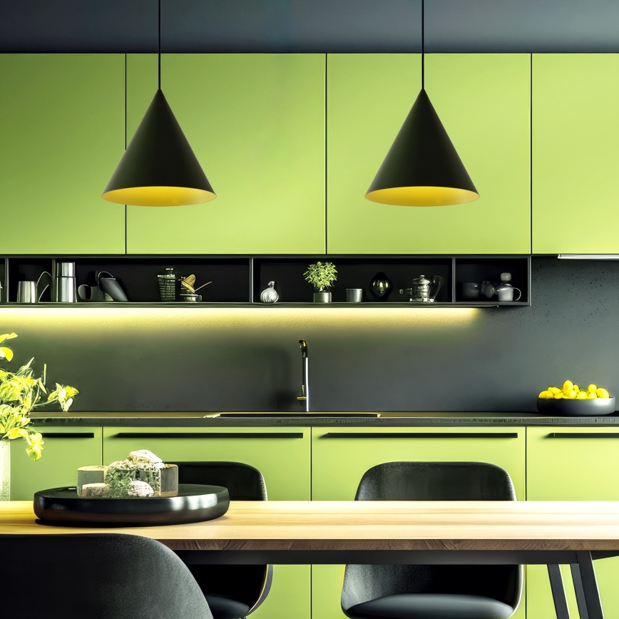 Lestenec na vrvici ETNA II 1xE27/15W/230V, premer 25 cm, zelen