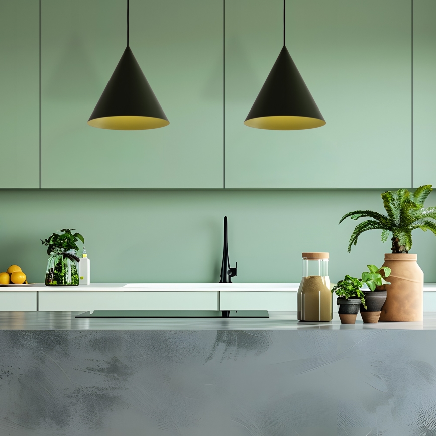 Lestenec na vrvici ETNA II 1xE27/15W/230V, premer 25 cm, zelen