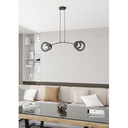 Lestenec na vrvici EUFORIA 2xE27/15W/230V črna