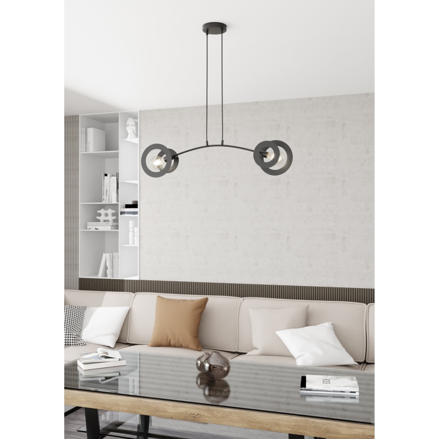 Lestenec na vrvici EUFORIA 2xE27/15W/230V črna