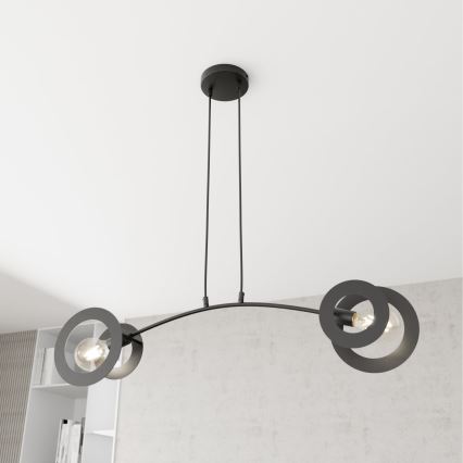 Lestenec na vrvici EUFORIA 2xE27/15W/230V črna