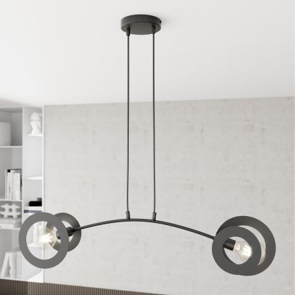 Lestenec na vrvici EUFORIA 2xE27/15W/230V črna