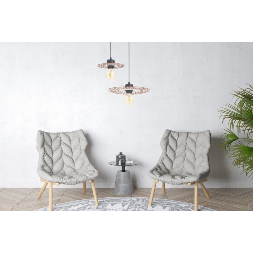 Lestenec na vrvici FALCO 1xE27/60W/230V pr. 20 cm bež