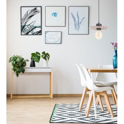 Lestenec na vrvici FALCO 1xE27/60W/230V pr. 20 cm bež