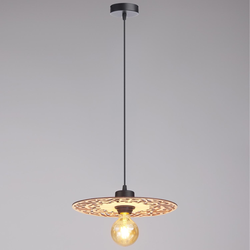 Lestenec na vrvici FALCO 1xE27/60W/230V pr. 30 cm bež