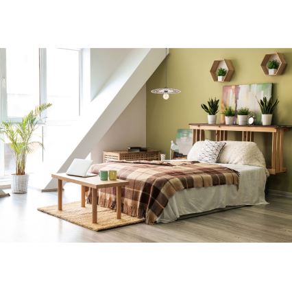 Lestenec na vrvici FALCO 1xE27/60W/230V pr. 30 cm bež