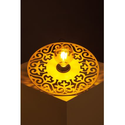 Lestenec na vrvici FALCO 1xE27/60W/230V pr. 30 cm bež