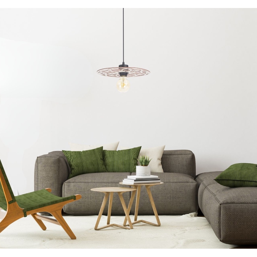 Lestenec na vrvici FALCO 1xE27/60W/230V pr. 30 cm bež