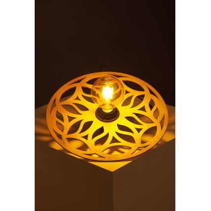 Lestenec na vrvici FALCO 1xE27/60W/230V pr. 30 cm bež
