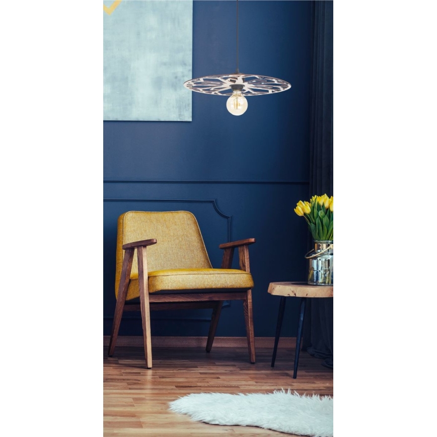 Lestenec na vrvici FALCO 1xE27/60W/230V pr. 30 cm bež