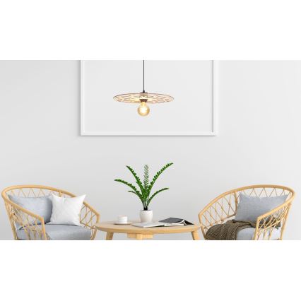 Lestenec na vrvici FALCO 1xE27/60W/230V pr. 40 cm bež