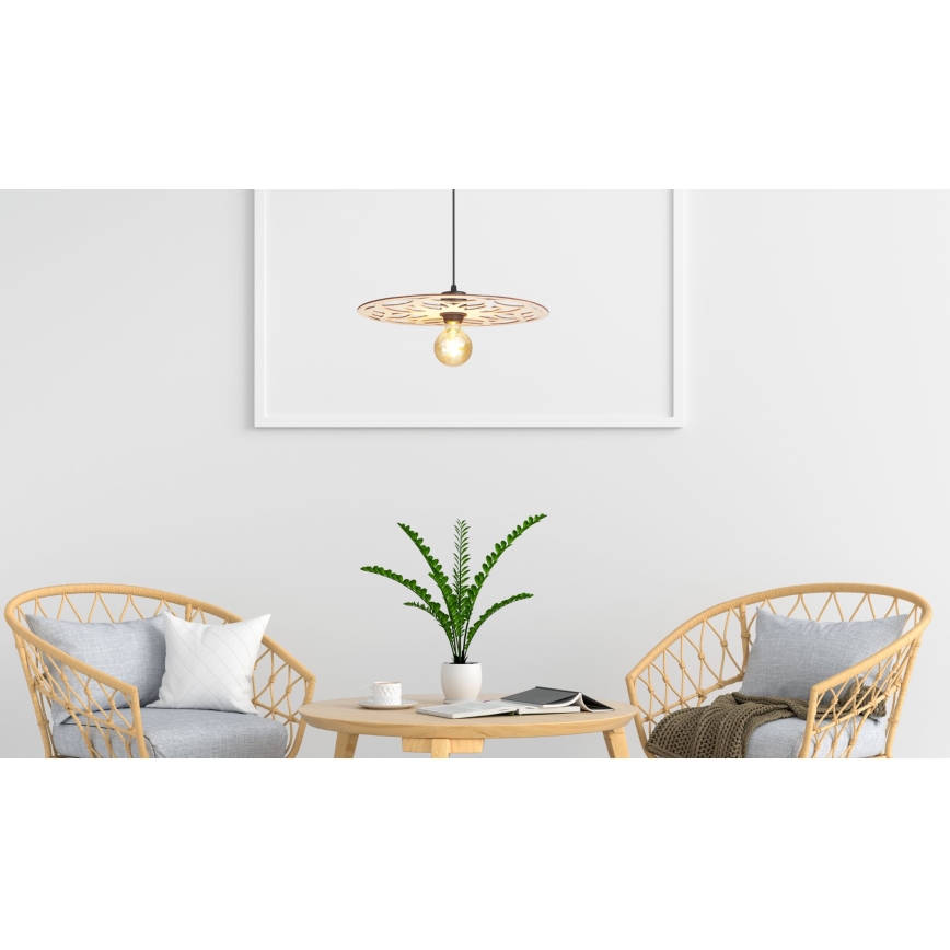 Lestenec na vrvici FALCO 1xE27/60W/230V pr. 40 cm bež