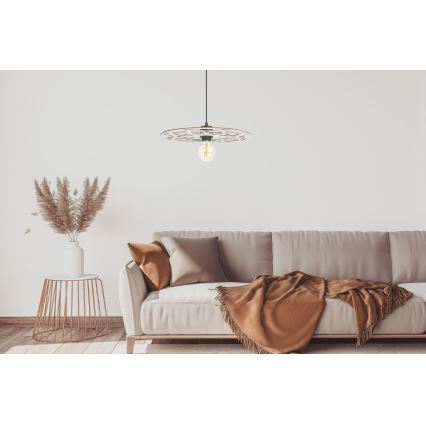 Lestenec na vrvici FALCO 1xE27/60W/230V pr. 40 cm bež