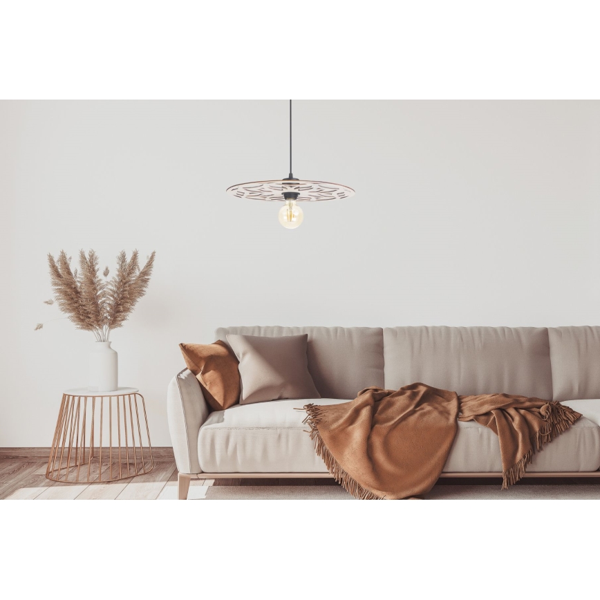 Lestenec na vrvici FALCO 1xE27/60W/230V pr. 40 cm bež
