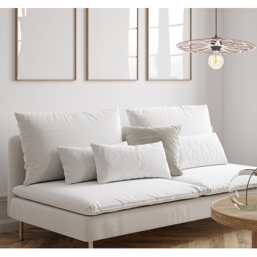 Lestenec na vrvici FALCO 1xE27/60W/230V pr. 40 cm bež