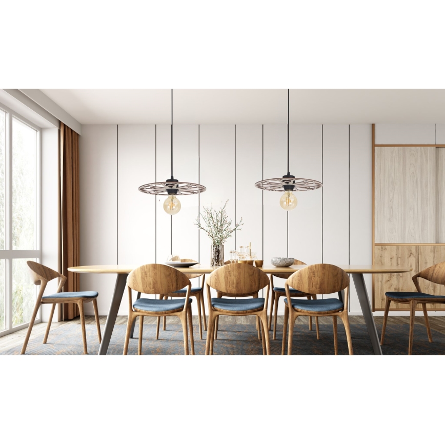 Lestenec na vrvici FALCO 1xE27/60W/230V pr. 40 cm bež