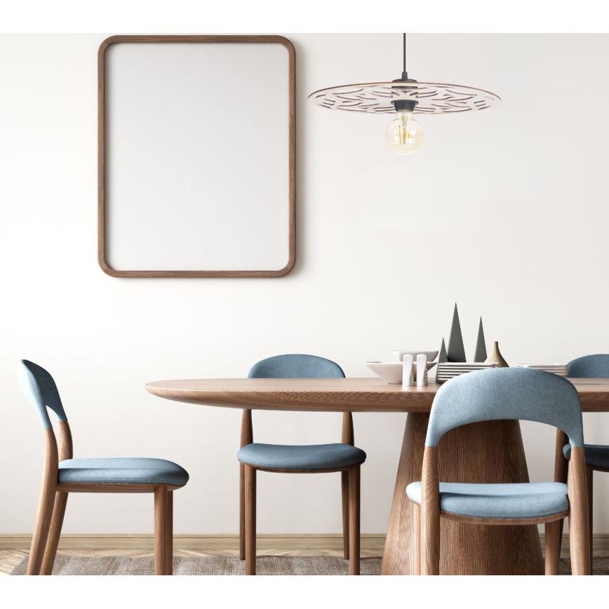 Lestenec na vrvici FALCO 1xE27/60W/230V pr. 40 cm bež