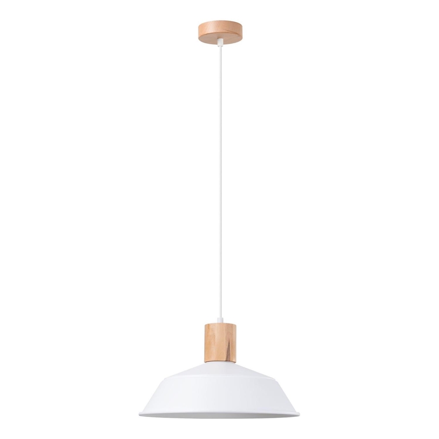 Lestenec na vrvici FANO 1xE27/15W/230V pr. 34 cm bela