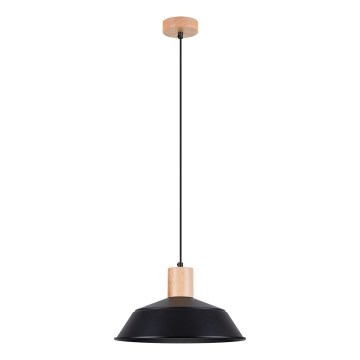 Lestenec na vrvici FANO 1xE27/15W/230V pr. 34 cm črna