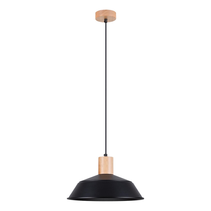Lestenec na vrvici FANO 1xE27/15W/230V pr. 34 cm črna