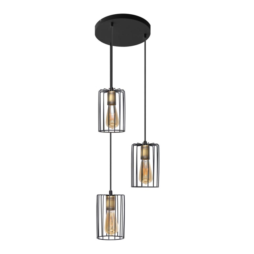 Lestenec na vrvici FARGO 3xE27/15W/230V