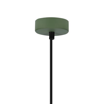Lestenec na vrvici FARO 1xE27/40W/230V zelena/bukev