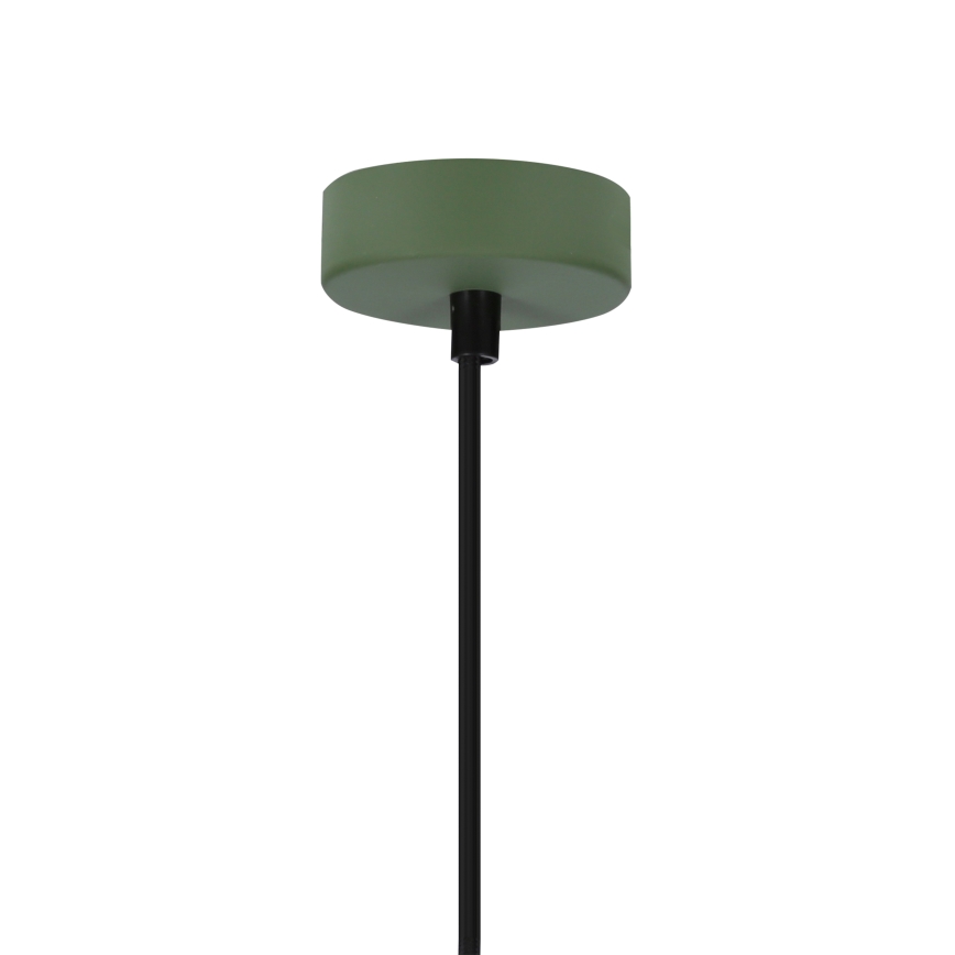 Lestenec na vrvici FARO 1xE27/40W/230V zelena/bukev