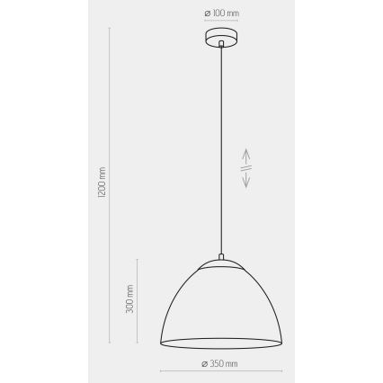 Lestenec na vrvici FARO 1xE27/60W/230V bela