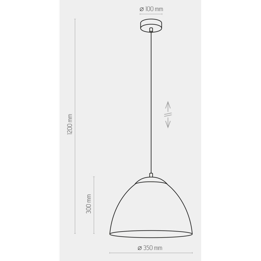 Lestenec na vrvici FARO 1xE27/60W/230V siva