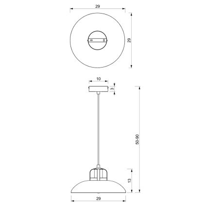 Lestenec na vrvici FELIX 1xE27/60W/230V bel