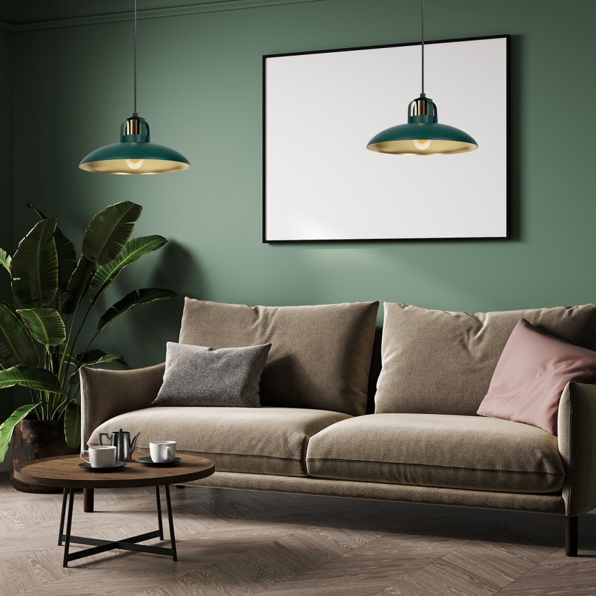 Lestenec na vrvici FELIX 1xE27/60W/230V zelen
