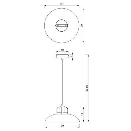 Lestenec na vrvici FELIX 1xE27/60W/230V zelen